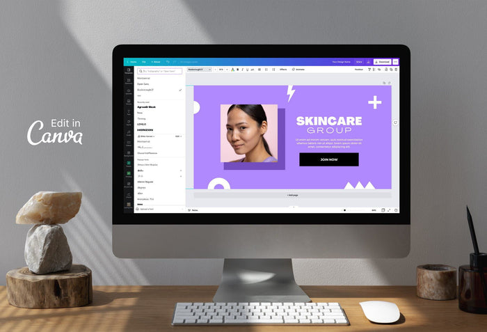 Ladystrategist Facebook Group Banner Ultra Violet Canva Templates instagram canva templates social media templates etsy free canva templates