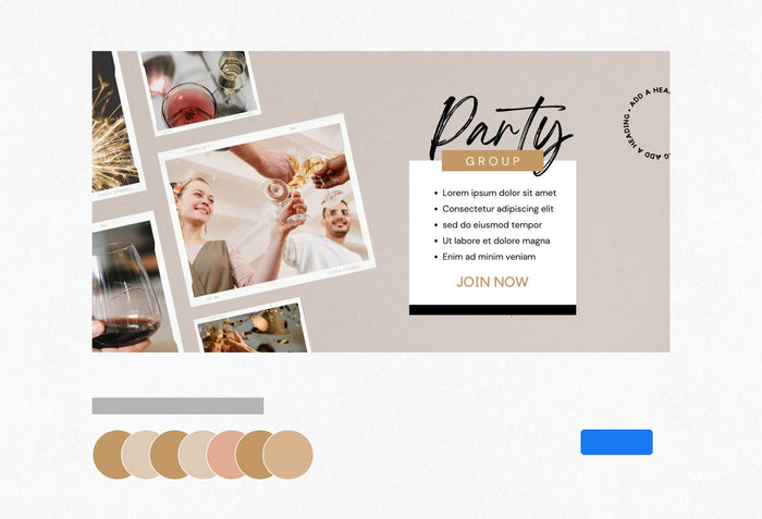 Ladystrategist Facebook Group Banner White Wine Canva Templates instagram canva templates social media templates etsy free canva templates