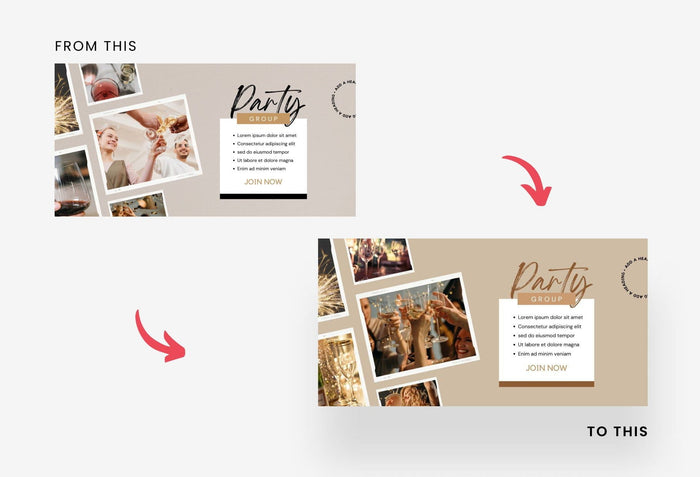 Ladystrategist Facebook Group Banner White Wine Canva Templates instagram canva templates social media templates etsy free canva templates