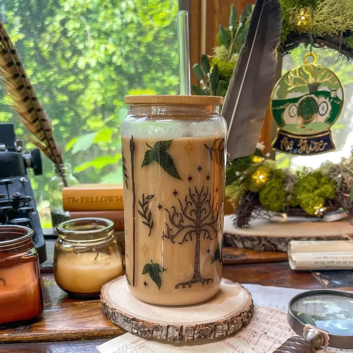 Lord of the Rings Inspired: Fellowship of the Ring Luxe Glass Tumbler FELLOWSHIP Drinkware