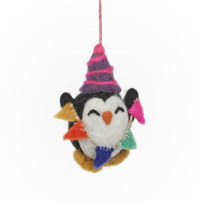 Felt Happy Birthday Decoration - Penguin