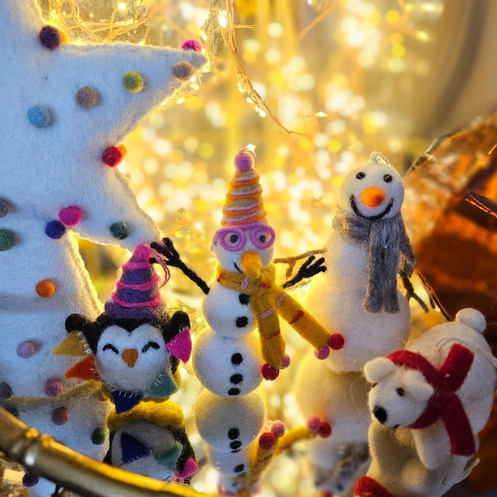 Felt Happy Birthday Decoration - Penguin