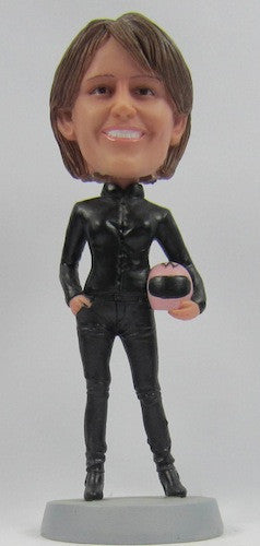 Female Motorcycle Rider Bobblehead - National Bobblehead HOF Store