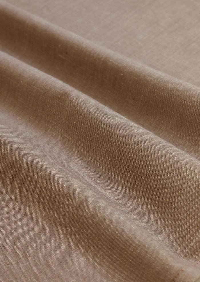 Fig Brown | Linen Cotton Blend Woven Textured | Room Darkening Fabric