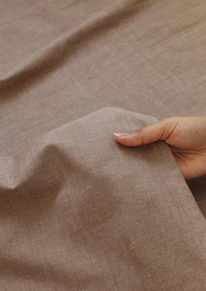 Fig Brown | Linen Cotton Blend Woven Textured | Room Darkening Fabric