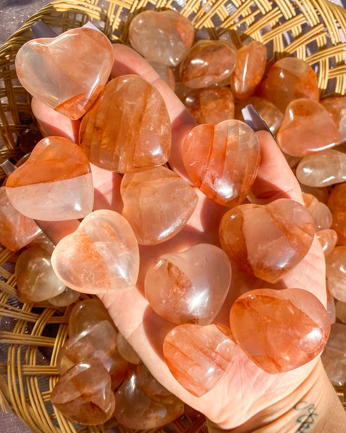 Fire {Hematoid} Quartz Heart