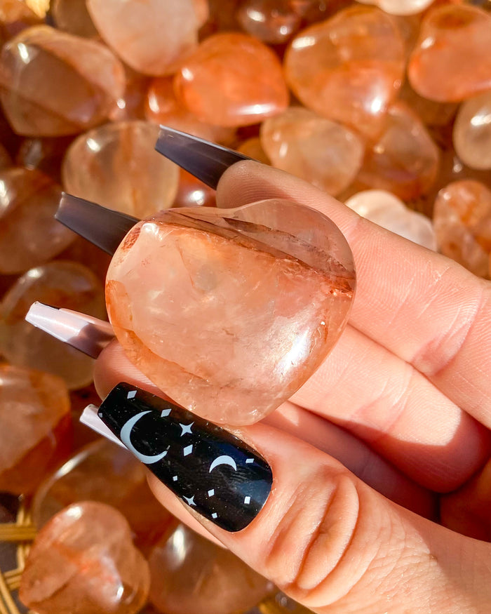 Fire {Hematoid} Quartz Heart