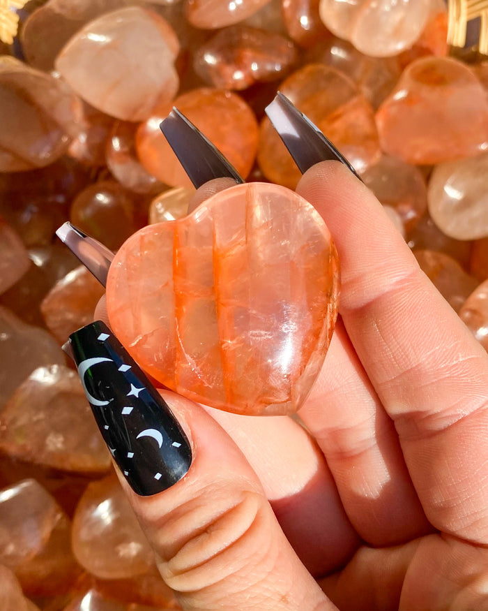 Fire {Hematoid} Quartz Heart