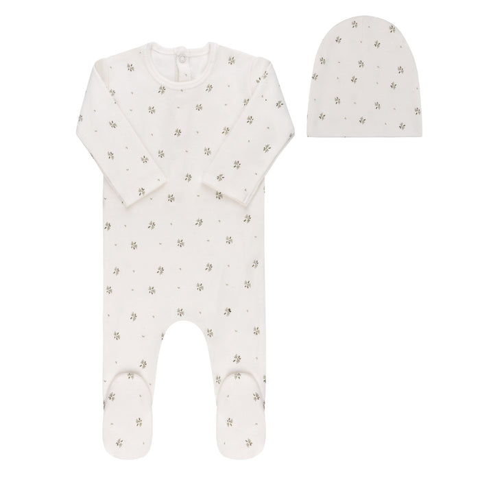 Floral Print Collection - Footie + Beanie