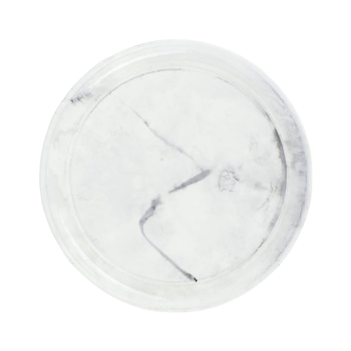 Florentine Wooden Marble Small Round Tray
