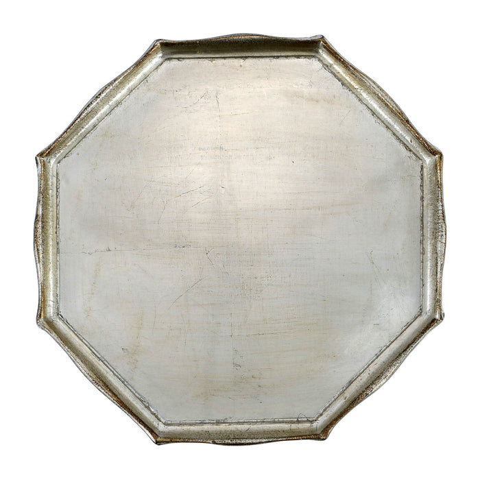 Florentine Wooden Platinum Octagonal Tray