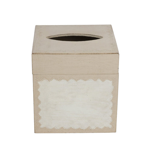 Florentine Wooden Taupe Tissue Box
