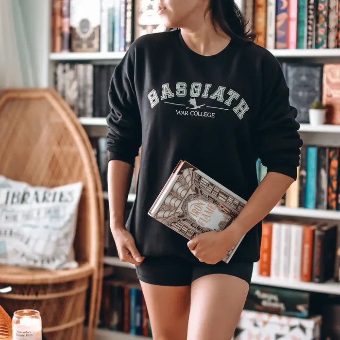 Fourth Wing Inspired: Basgiath College Pullover Sweater Shirt