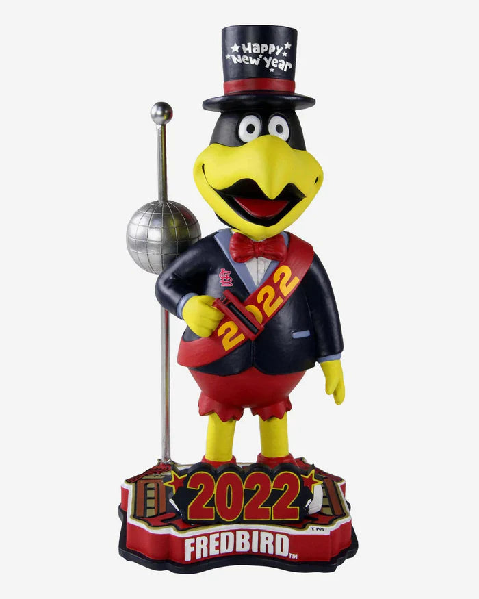 Fredbird St. Louis Cardinals New Year's Mascot MLB Baseball Bobblehead