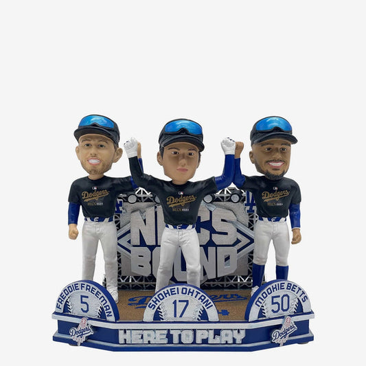 Freddie Freeman Shohei Ohtani & Mookie Betts Los Angeles Dodgers NLCS Bound Mini Bobblehead Scene MLB