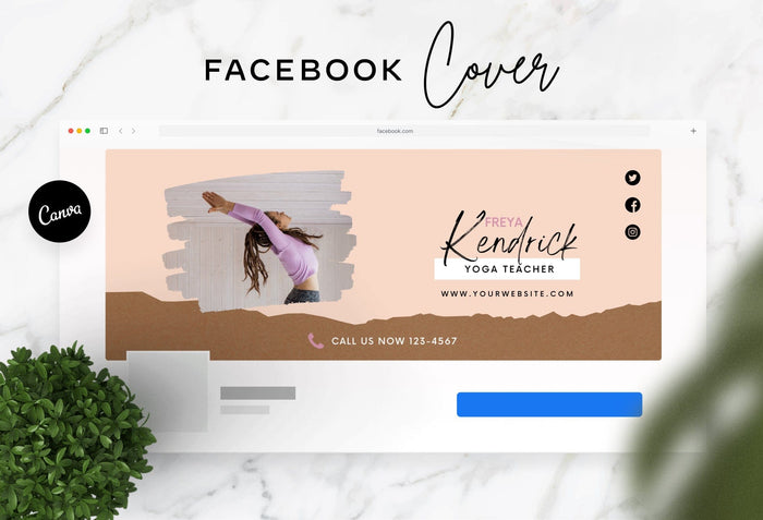 Ladystrategist Freya Facebook Cover Canva Template instagram canva templates social media templates etsy free canva templates