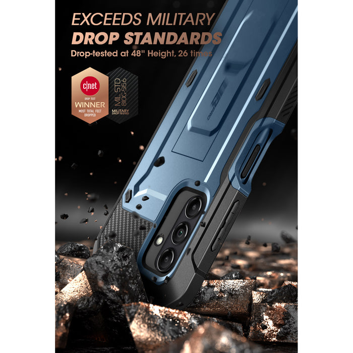 Galaxy A14 Unicorn Beetle Pro Rugged Holster Case-Metallic Blue