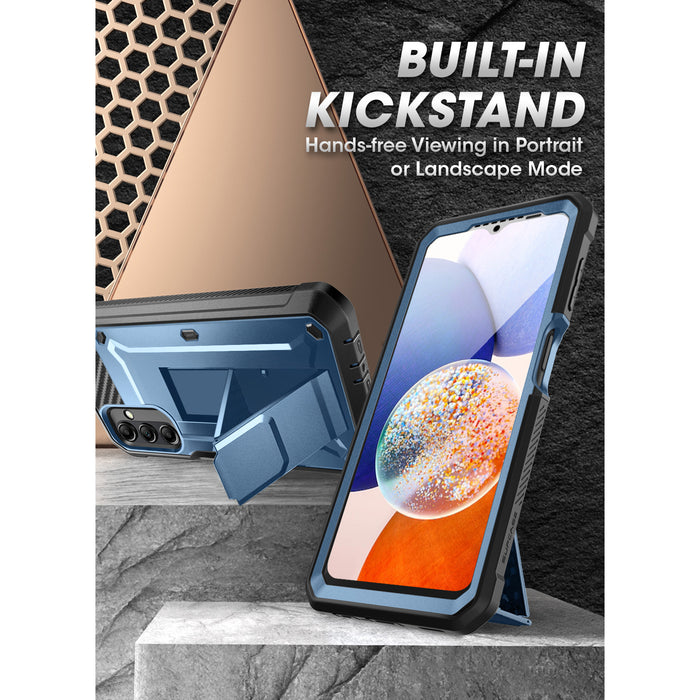 Galaxy A14 Unicorn Beetle Pro Rugged Holster Case-Metallic Blue