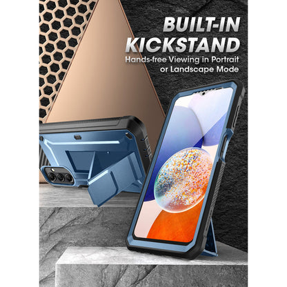 Galaxy A14 Unicorn Beetle Pro Rugged Holster Case-Metallic Blue