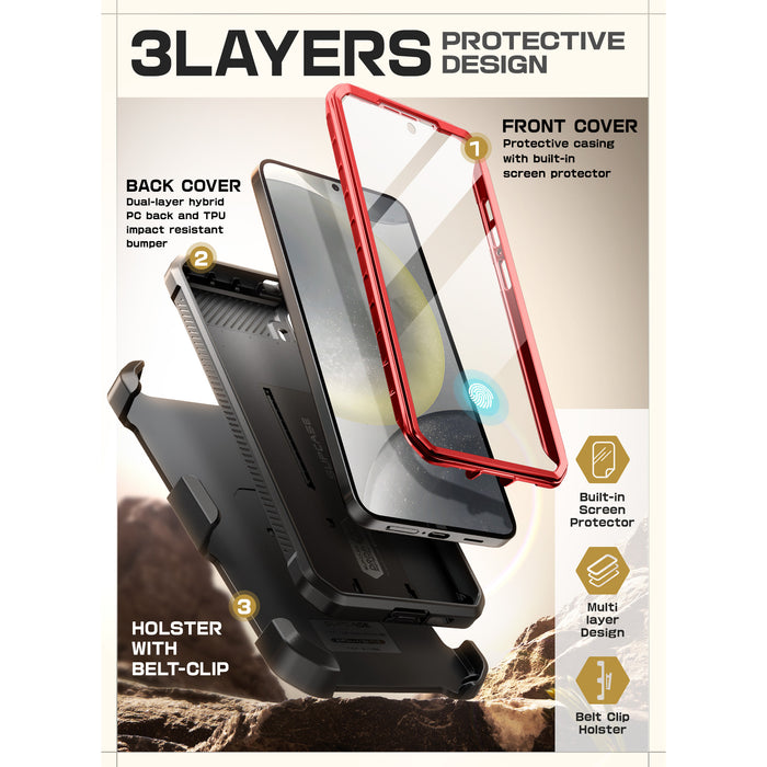 Galaxy S25 Plus Unicorn Beetle PRO Rugged Case(open box)-Metallic Red