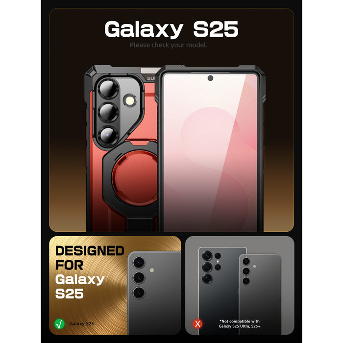 Galaxy S25 UB Grip MagSafe Phone Case-Metallic Red