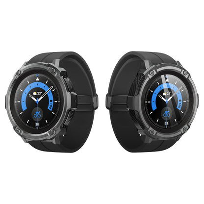 Galaxy Watch5 Pro 45mm Unicorn Beetle Rugged Case with Glass Screen Protectors-Black