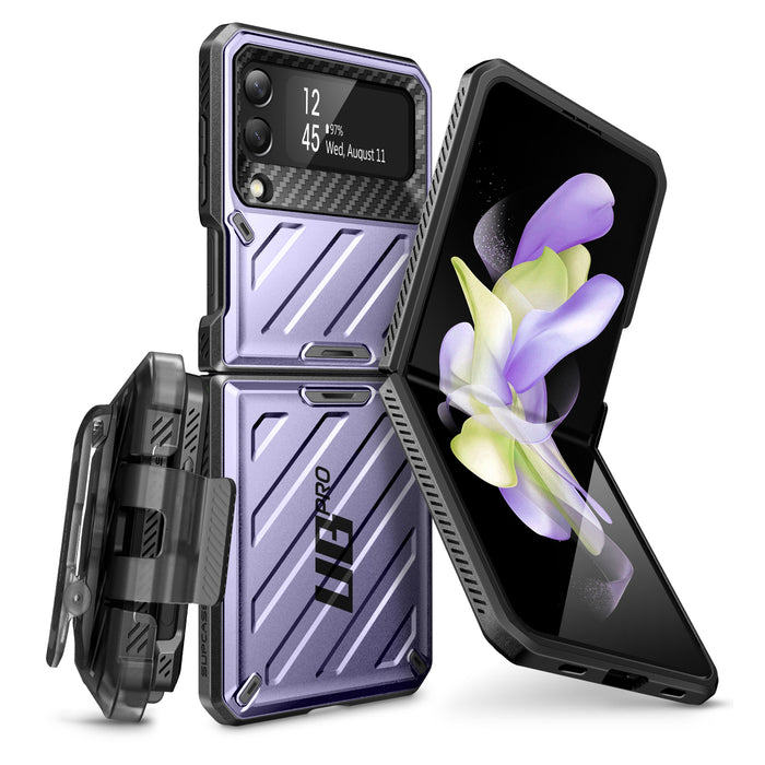 Galaxy Z Flip4 Unicorn Beetle PRO Rugged Case with Belt Clip-Metallic Purple