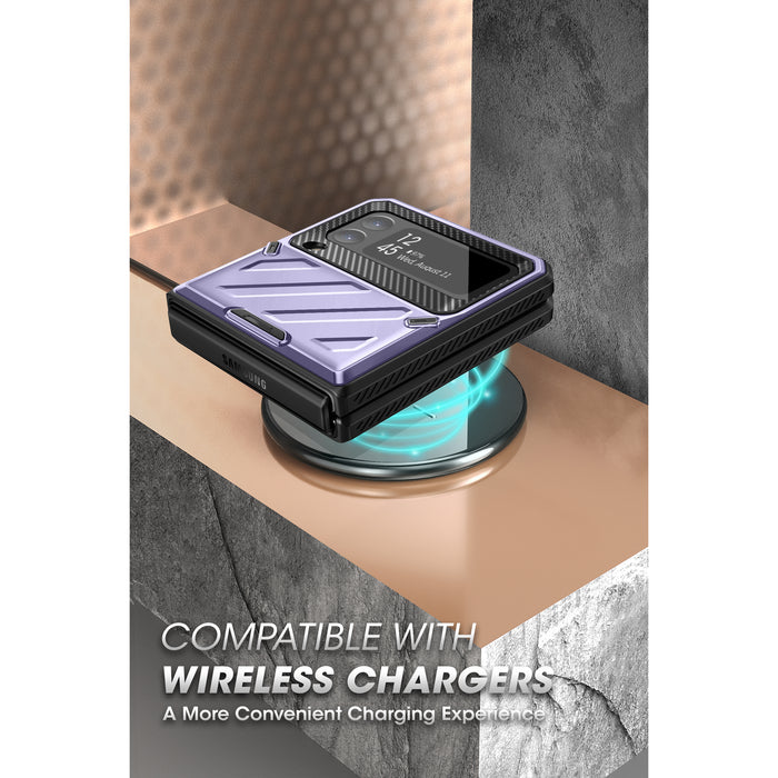 Galaxy Z Flip4 Unicorn Beetle PRO Rugged Case with Belt Clip-Metallic Purple