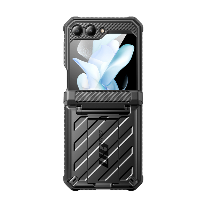 Galaxy Z Flip5 Unicorn Beetle PRO Rugged Case with Belt Clip-Black