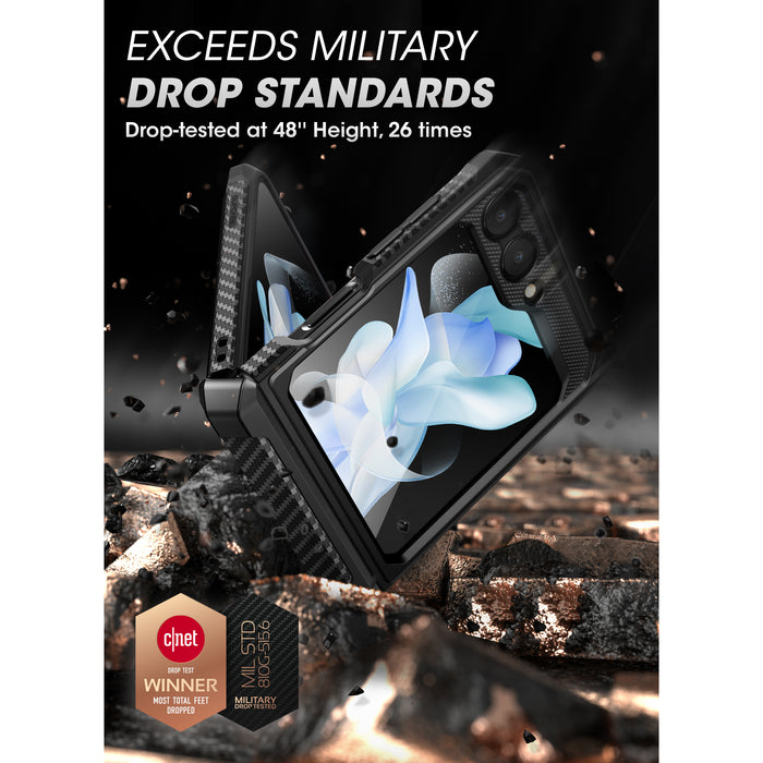 Galaxy Z Flip5 Unicorn Beetle PRO Rugged Case with Belt Clip-Black