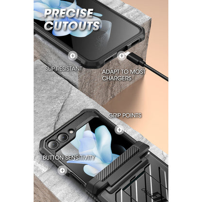 Galaxy Z Flip5 Unicorn Beetle PRO Rugged Case with Belt Clip-Black
