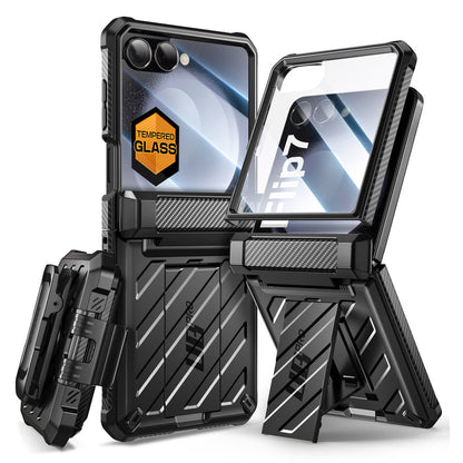 Galaxy Z Flip7 Unicorn Beetle PRO Rugged Case with Belt Clip-Black