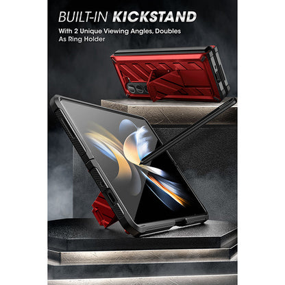 Galaxy Z Fold5 Unicorn Beetle Kickstand Case with Screen Protector-Metallic Red