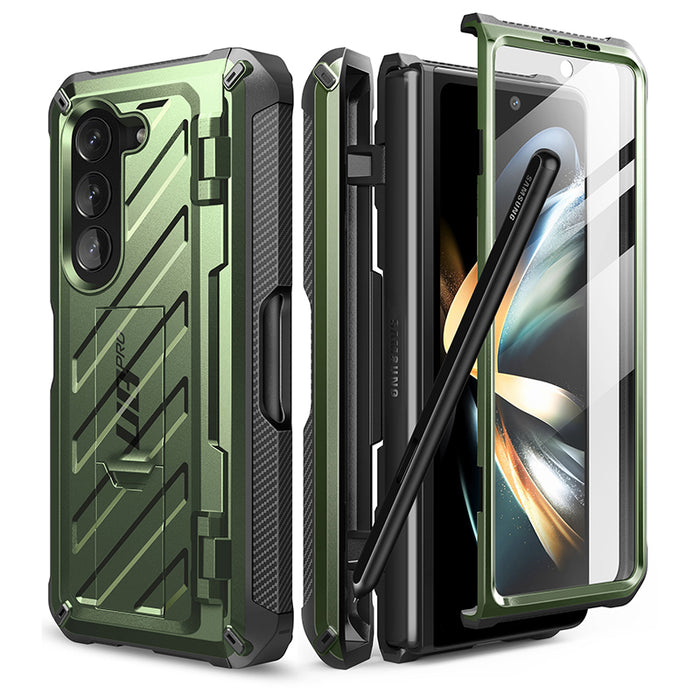 Galaxy Z Fold5 Unicorn Beetle PRO Rugged Case with S-Pen Holder-Dark Green