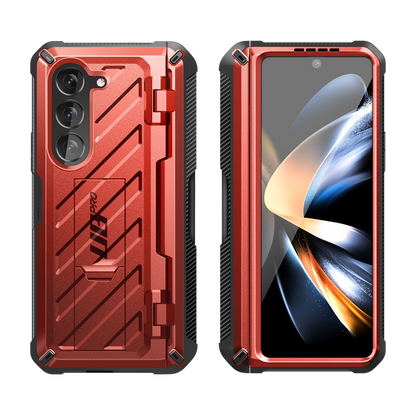 Galaxy Z Fold5 Unicorn Beetle PRO Rugged Case with S-Pen Holder-Metallic Red