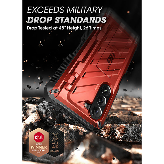 Galaxy Z Fold5 Unicorn Beetle PRO Rugged Case with S-Pen Holder-Metallic Red