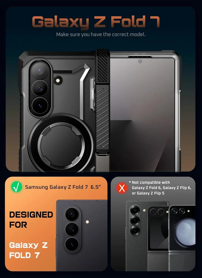 Galaxy Z Fold7 UB Grip MagSafe Case - Translucent Black