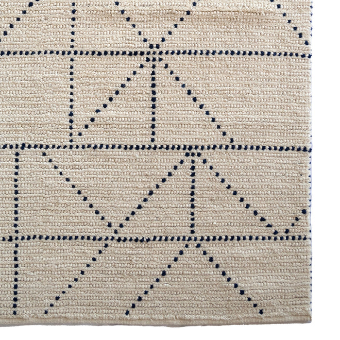 Geometrics Ivory Navy Hand Woven Area Rug Rectangle image