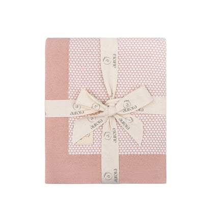Gift ready Soft knit blanket - Hazy Pink