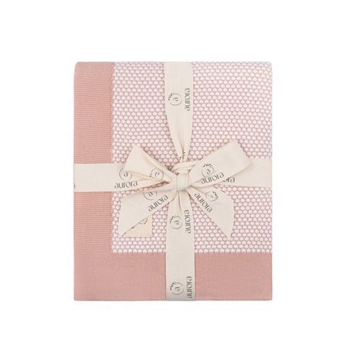 Gift ready Soft knit blanket - Hazy Pink