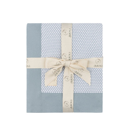 Gift ready Soft knit blanket - Dusty Blue