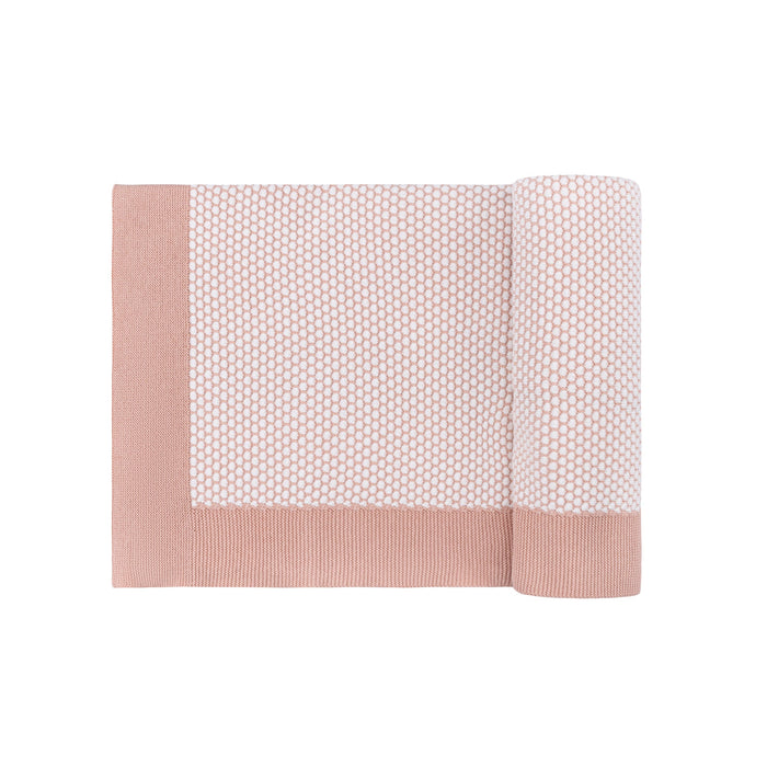 breathable pink knit blanket