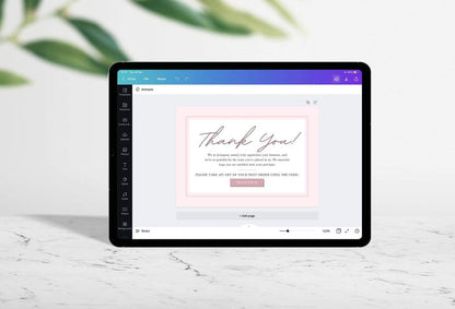 Ladystrategist Giselle Printable Thank You Card Packaging Insert Note Canva Template instagram canva templates social media templates etsy free canva templates