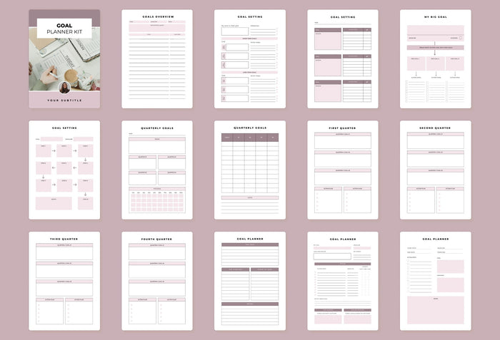 Ladystrategist Goal Planner Kit Canva Template instagram canva templates social media templates etsy free canva templates