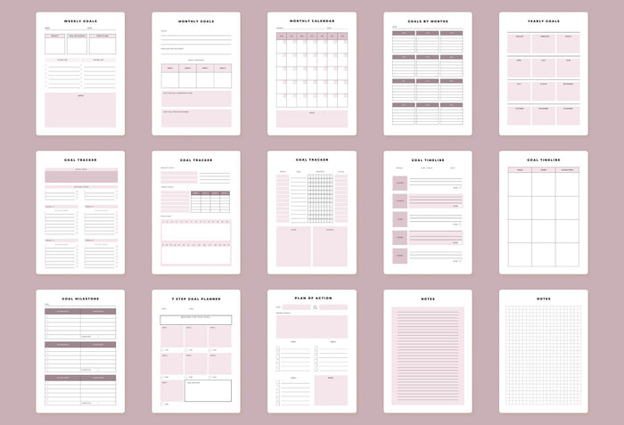 Ladystrategist Goal Planner Kit Canva Template instagram canva templates social media templates etsy free canva templates