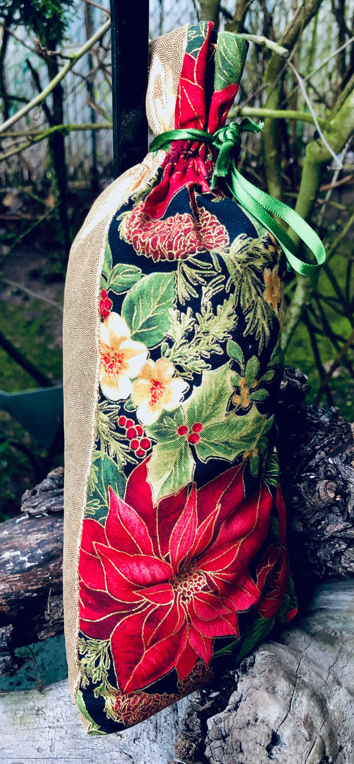 Gold backed Red and Gold Poinsettias