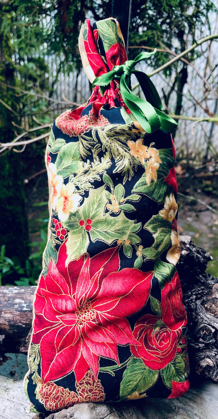 Gold backed Red and Gold Poinsettias