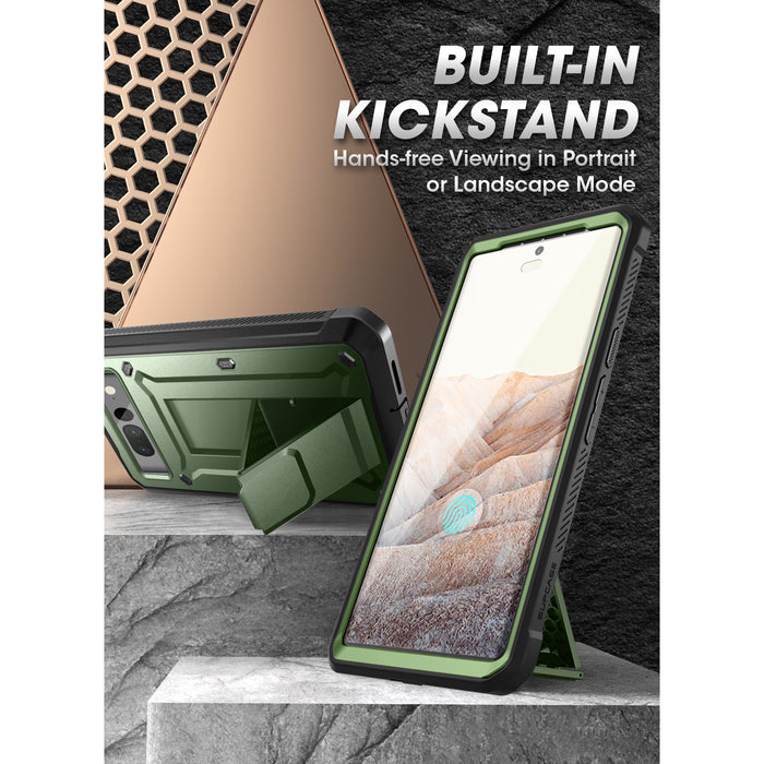 Google Pixel 7 Pro Unicorn Beetle PRO Rugged Holster Case-Metallic Green