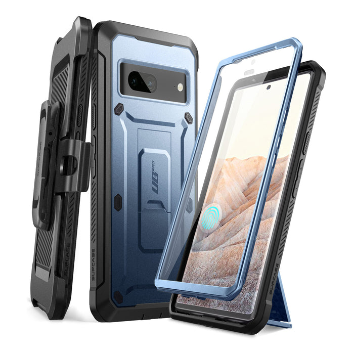Google Pixel 7 Unicorn Beetle PRO Rugged Holster Case-Metallic Blue