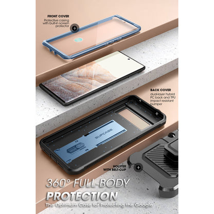 Google Pixel 7 Unicorn Beetle PRO Rugged Holster Case-Metallic Blue